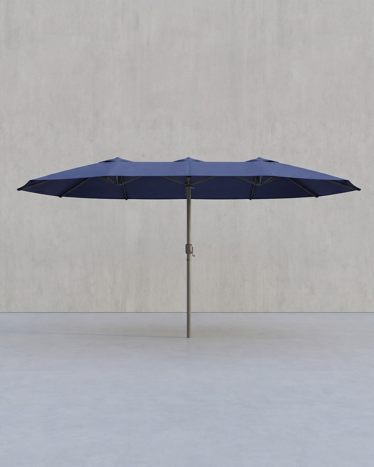 Dubbele Parasol 394 x 200 cm – UV-bescherming UPF 50+ – Met Kurkelslinger – Beige of Grijs