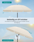 Parasol 180cm - Met Hoge UV-Bescherming - Voor Strand Of Tuin