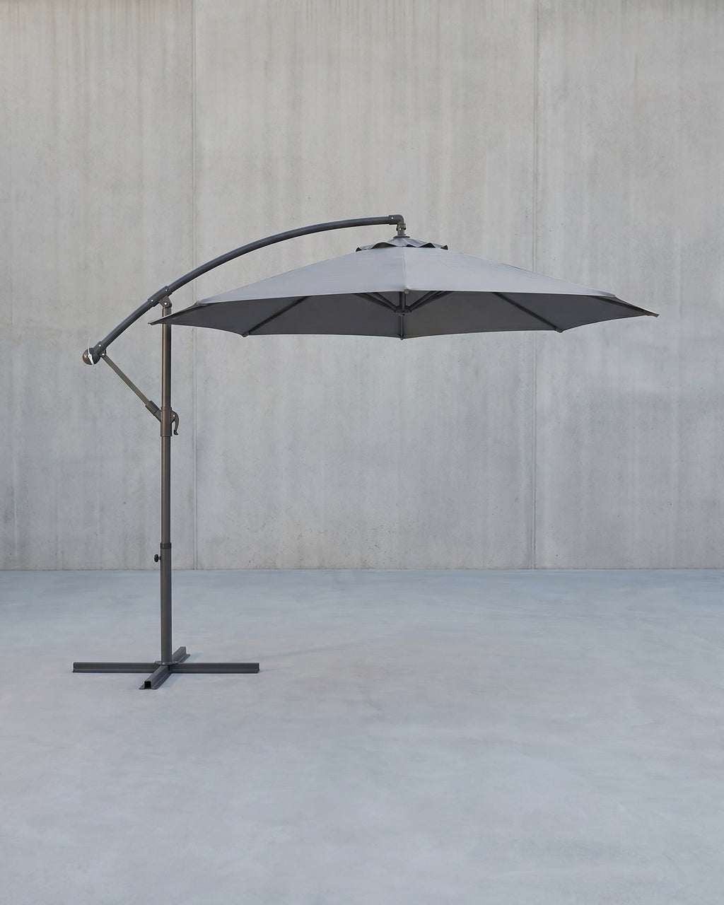 Zweefparasol 300 cm – 360° Draaibaar – Traploos Kantelbaar – UPF 50+ – Met Zwengel En Kruisvoet