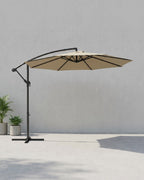 Zweefparasol Met Standaard – Tuinparasol Met UV-Bescherming UPF 50+ – Met Zwengel – Voor Balkon, Terras En Tuin