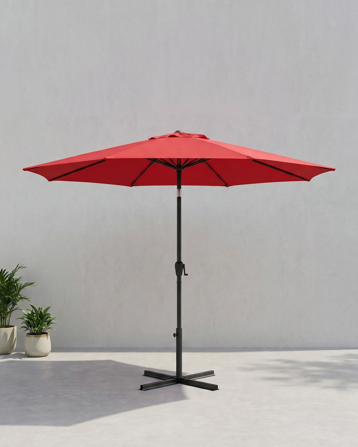 Zweefparasol Met Standaard – Tuinparasol Met UV-Bescherming UPF 50+ – Met Zwengel – Voor Balkon, Terras En Tuin