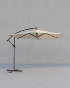 Parasol Met LED Solarverlichting – Met Standaard – UPF 50+ – Met Zwenkel – Voor Balkon En Tuin