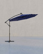 Parasol Met LED Solarverlichting – Met Standaard – UPF 50+ – Met Zwenkel – Voor Balkon En Tuin