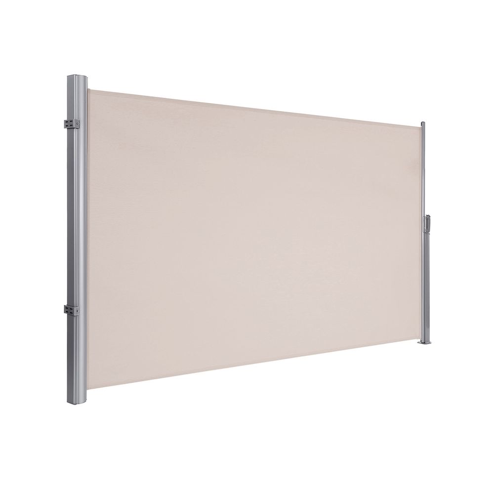 Tuinscherm / Zijzonnescherm Voor Balkon & Terras – Aluminium / Taupe