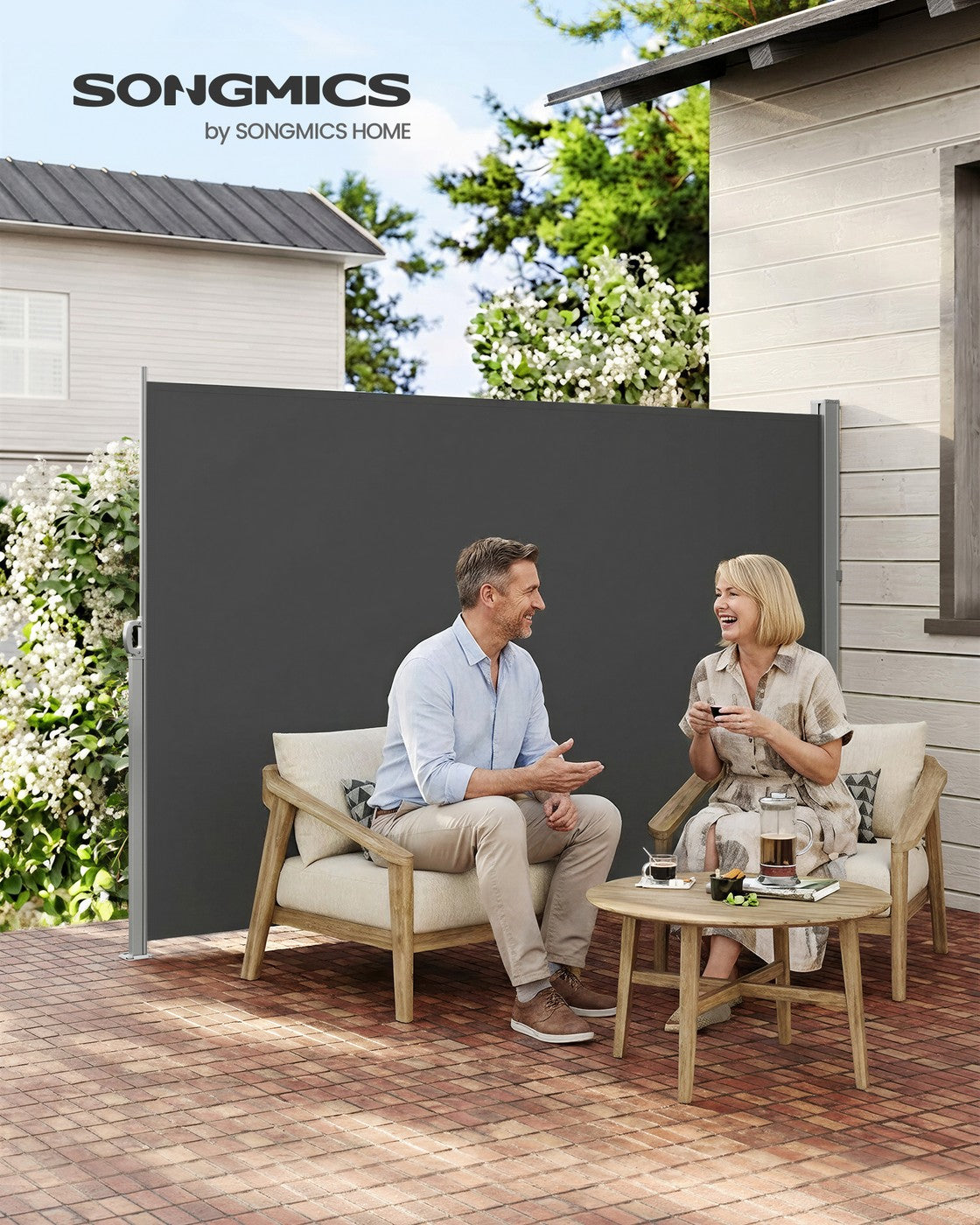 Zijluifel - Met Stalen Kast - Antraciet - Voor Balkon Of Terras