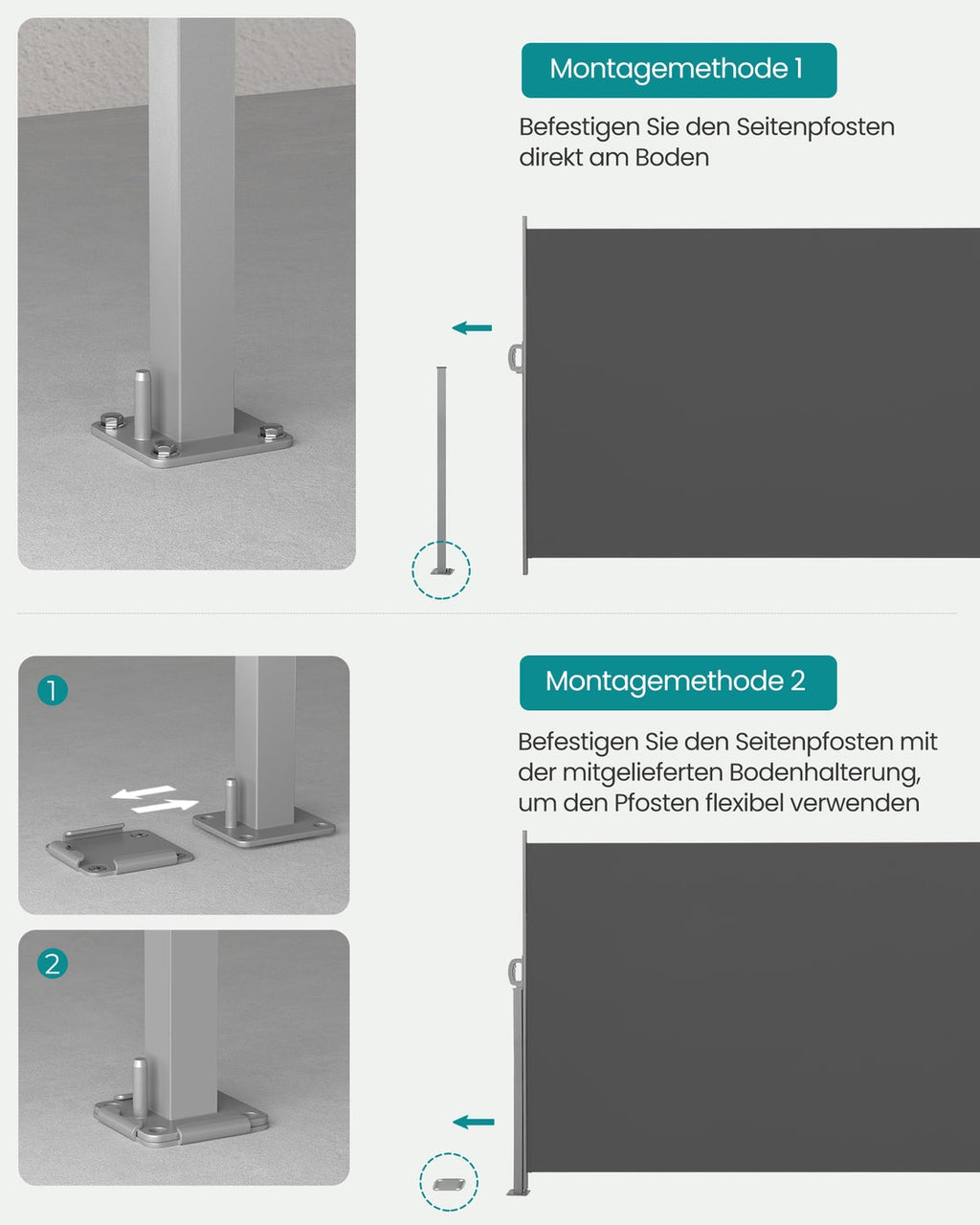 Zijluifel - 180 x 500 cm - Met Stalen Kast - Antraciet