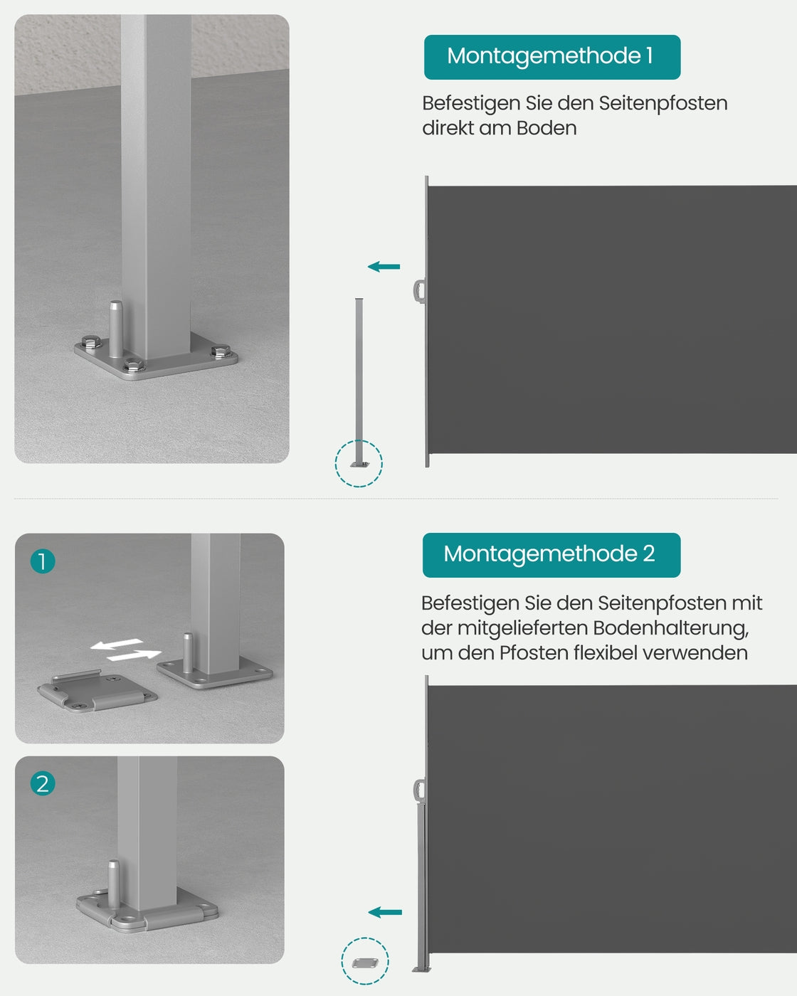 Zijluifel - 180 x 500 cm - Met Stalen Kast - Antraciet