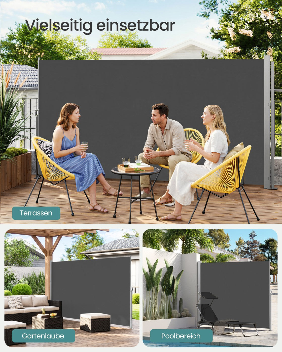 Zijluifel - 180 x 500 cm - Met Stalen Kast - Antraciet