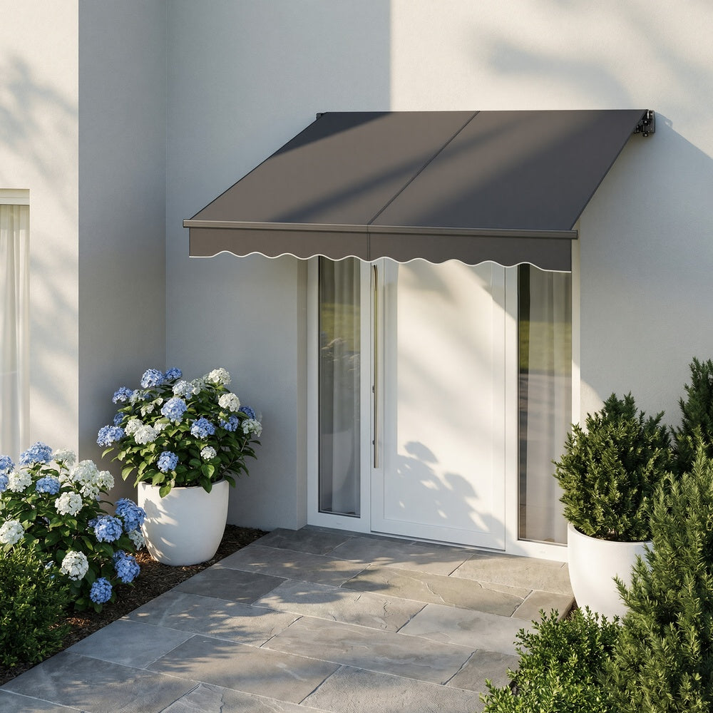 Zonnescherm Uitval – Met Zwengel – Verstelbare Hellingshoek – UPF 50+ – Voor Balkon Of Terras