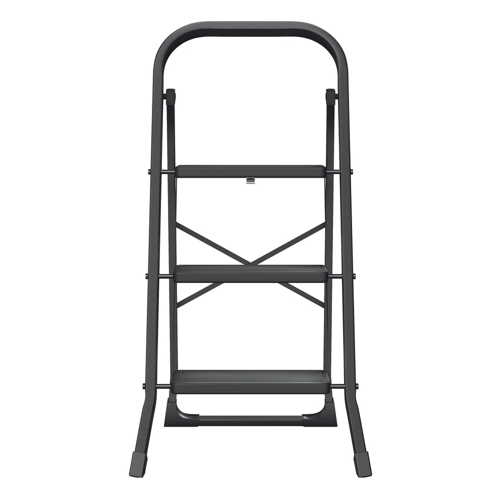 Trapladder Met 3 Stappen - Klapbaar Met Veiligheidsvergrendeling - Voor Huis En Schuur