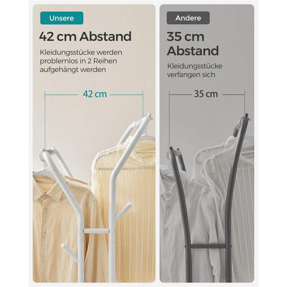 Kledingrek op Wielen – Dubbele Stang met Haken en Opbergrek – Mobiele Kledingstandaard tot 100 kg – Verstelbaar en Stabiel