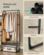 Kledingrek – 5 planken – Stalen frame – Maximale draagkracht 70 kg – 40 x 101,7 x 153,3 cm