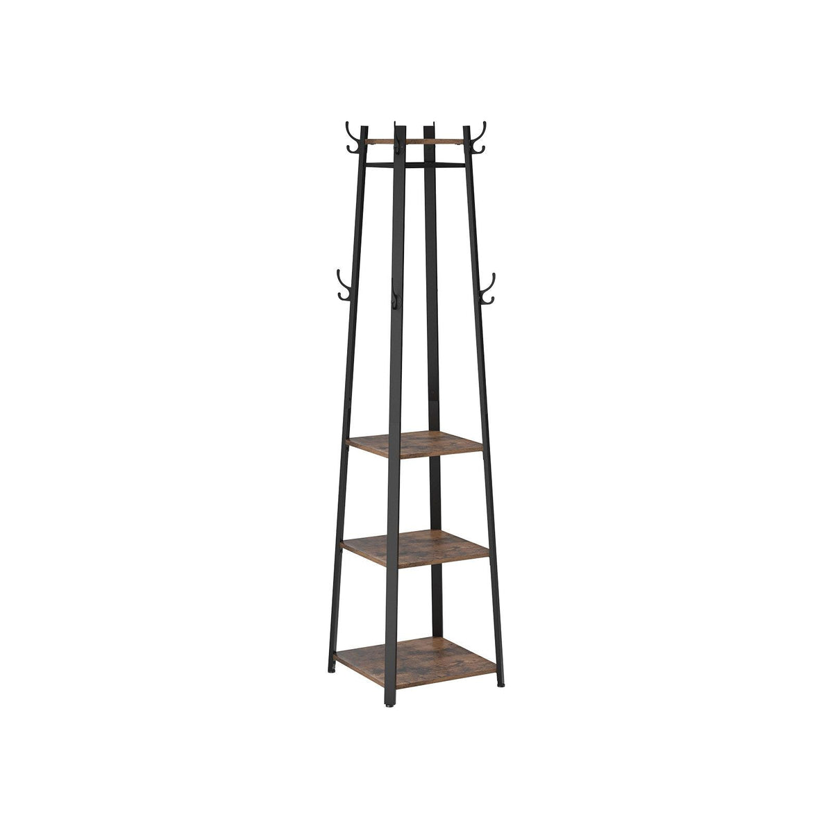 Hoekkledingrek met Kapstokhaken en Planken – Industrieel Design – Ruimtebesparend en Functioneel