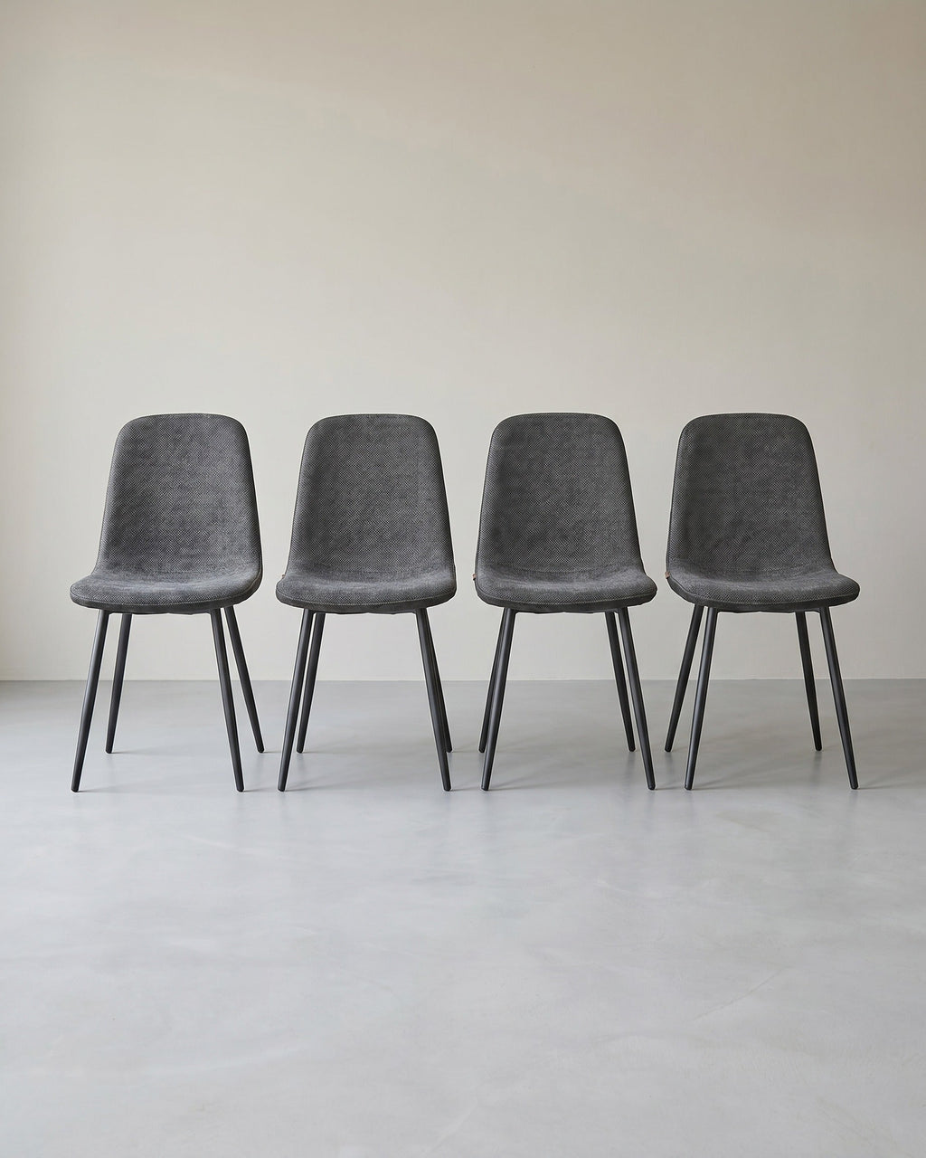 Set van 4 Eetkamerstoelen – Chenille & PU – Elegant en Comfortabel