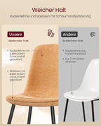 Set van 4 Eetkamerstoelen – Chenille & PU – Elegant en Comfortabel