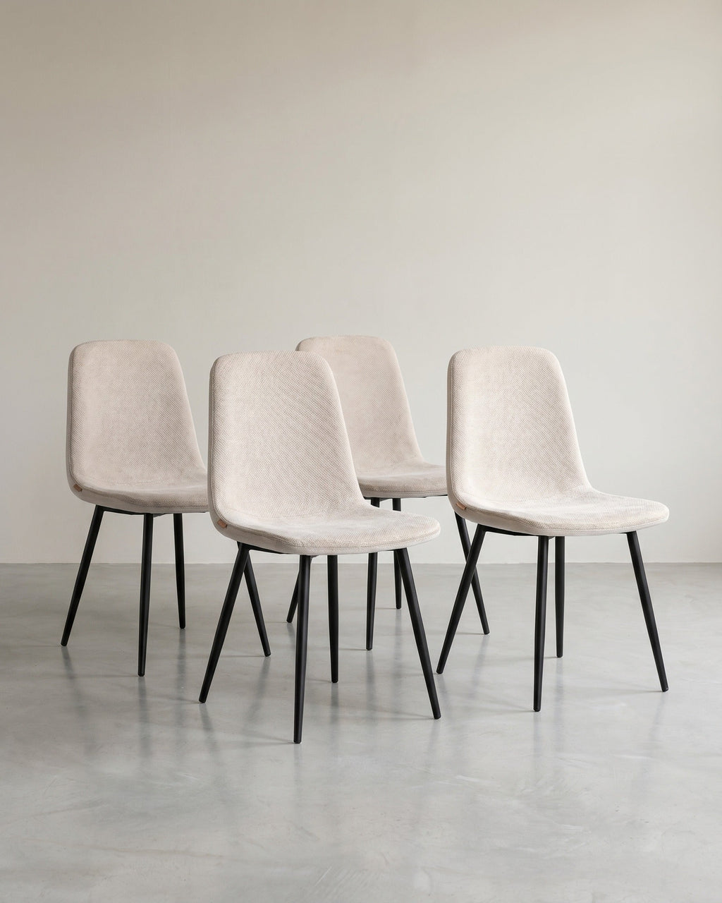 Set van 4 Eetkamerstoelen – Chenille & PU – Elegant en Comfortabel