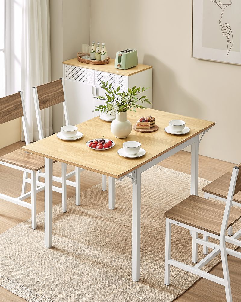 Uitschuifbare Eettafel – Inklapbaar Ontwerp – 78 x 120 cm – Industriële Stijl