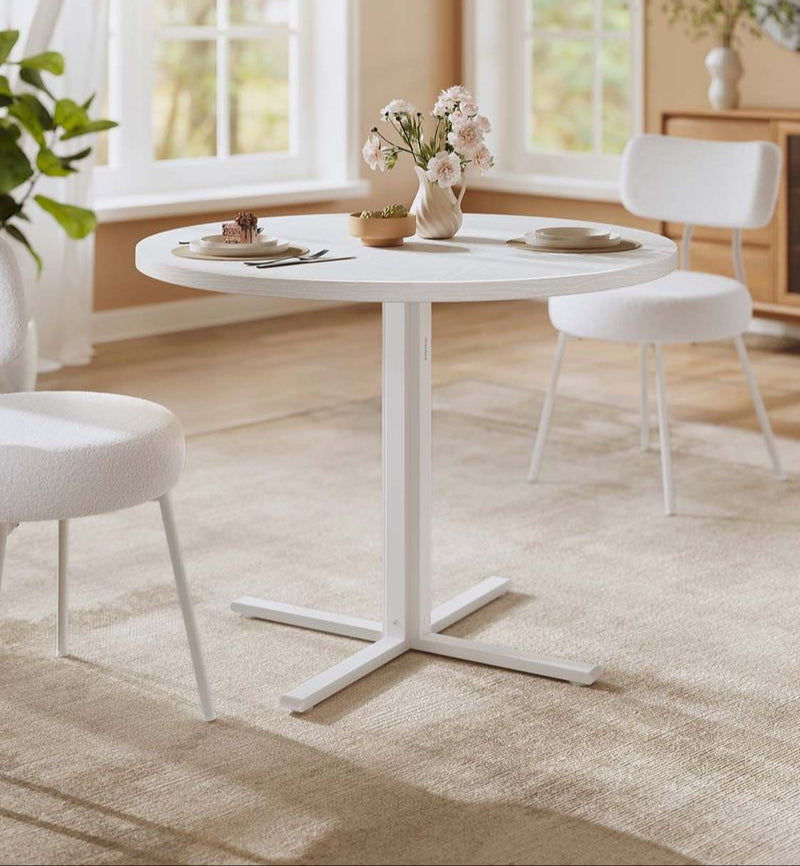 Ronde Eettafel Ø 80 cm – Moderne Landhuisstijl – Hittebestendig & Waterafstotend