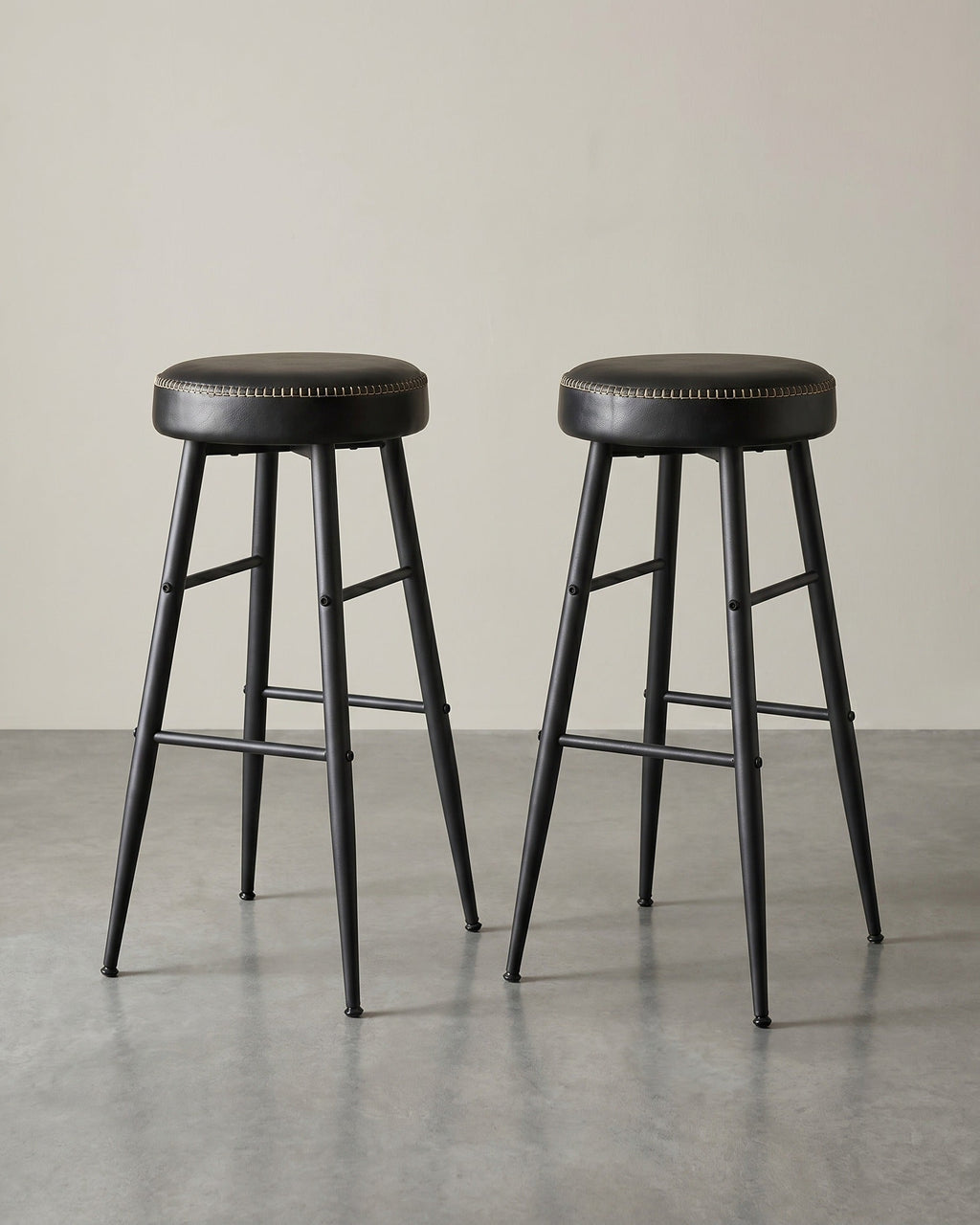 Set van 2 Barkrukken - Luxe Keukenstoelen - Verstelbare Poten