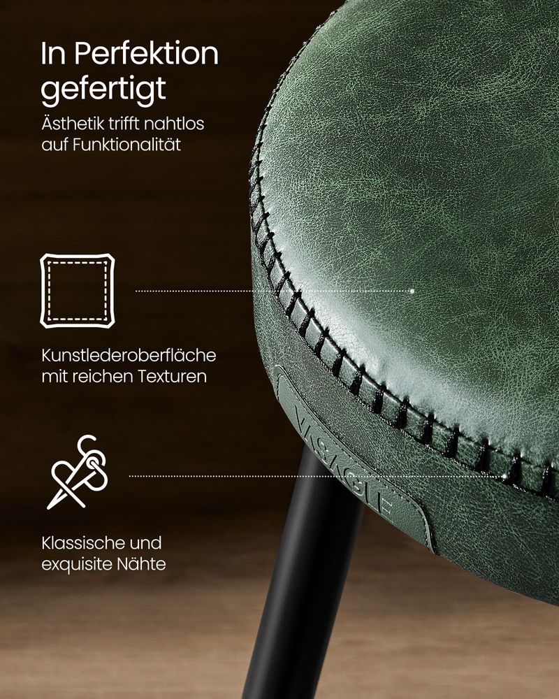 Set van 2 Barkrukken - Luxe Keukenstoelen - Verstelbare Poten