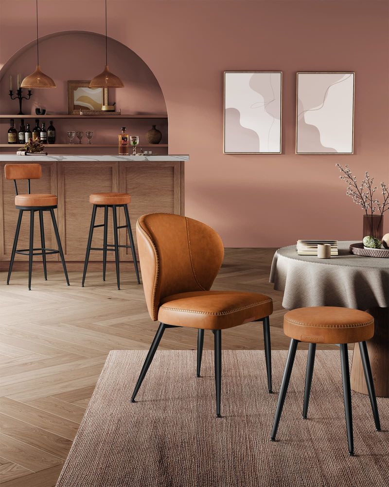 Set van 2 Barkrukken - Luxe Keukenstoelen - Verstelbare Poten