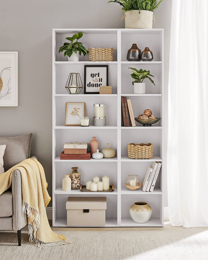 Modern Open Boekenkast – Ruim Staand Opbergrek Met Verstelbare Planken en Minimalistisch Design