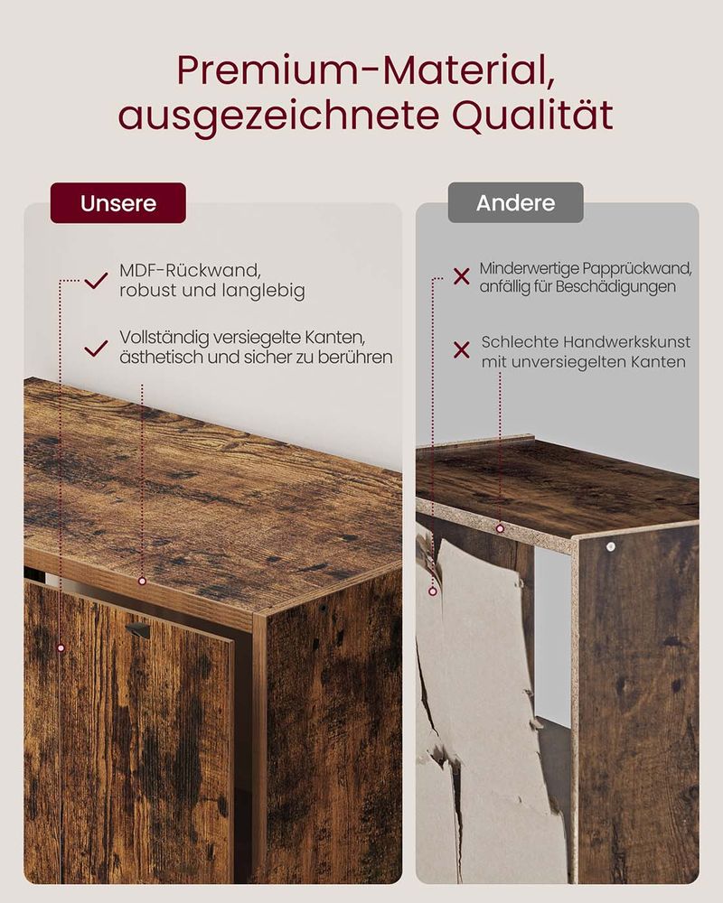 Boekenkast met Kast en Open Compartimenten – Smalle Opbergkast – Verstelbare Planken – MDF & Spaanplaat