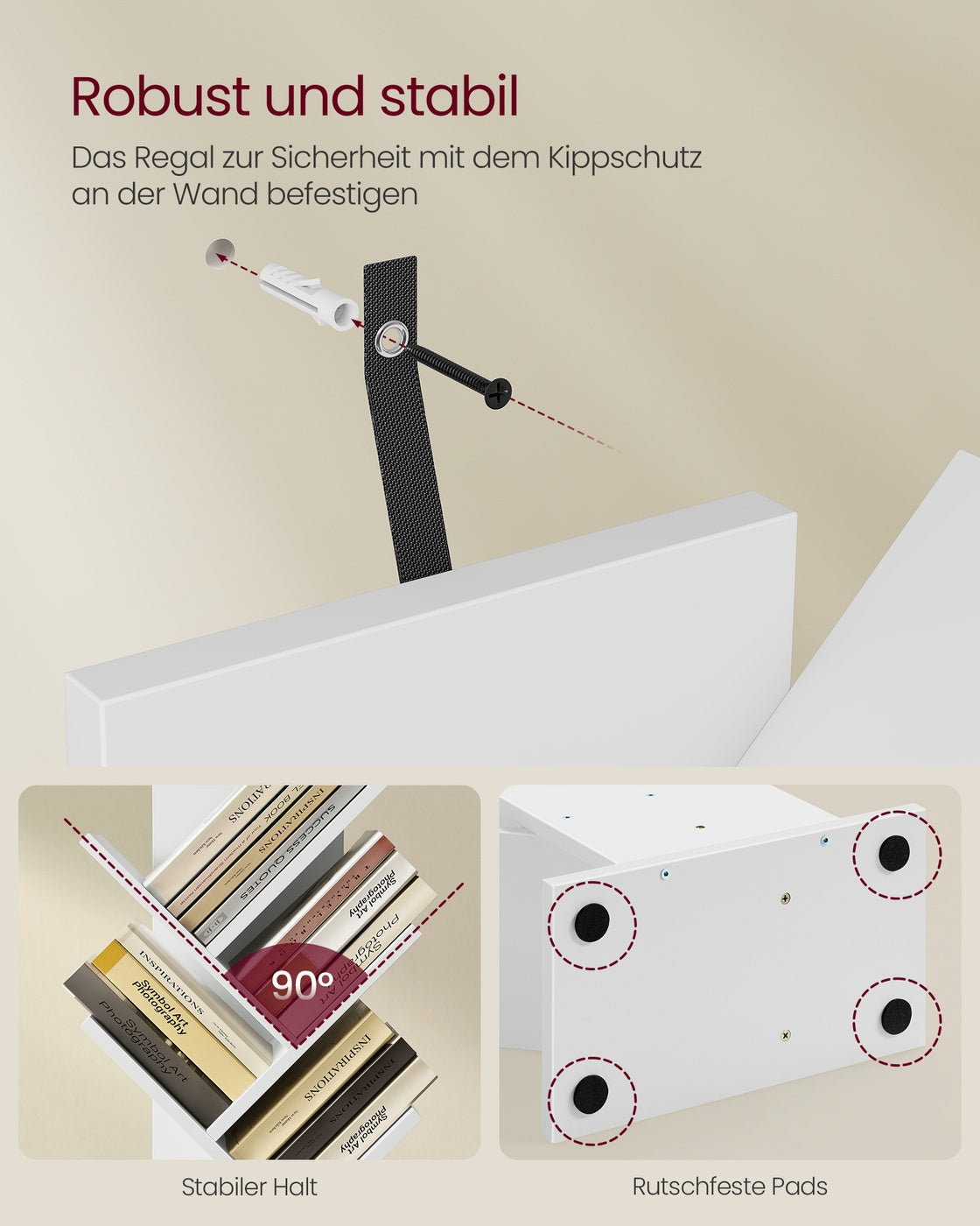 Boekenkast In Boomvorm - Smalle Footprint - Voor Slaapkamer Hal Of Woonkamer
