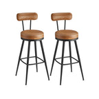 Set van 2 Barkrukken - 360° Draaibaar - Kunstleer - Industrieel Design