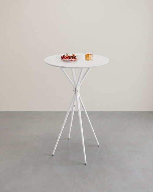 Bartafel Zwart met X-Poten – 60 x 60 x 105 cm – Metalen Frame – MDF Tafelblad – Tot 50 kg Draagvermogen