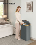Wasmand 100L - Oxford-Stof Met Deksel - Compact Voor Klein Huishouden