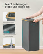 Wasmand 100L - Oxford-Stof Met Deksel - Compact Voor Klein Huishouden