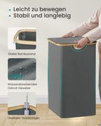 Wasmand 140L - Oxford-Stof Met Deksel - Voor Slaapkamer Of Badkamer