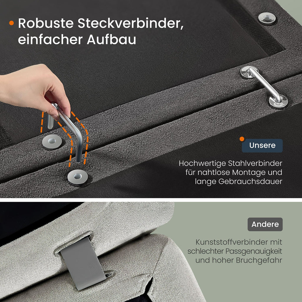 Modulaire Bank - Bouclé Bankstel - Verstelbaar