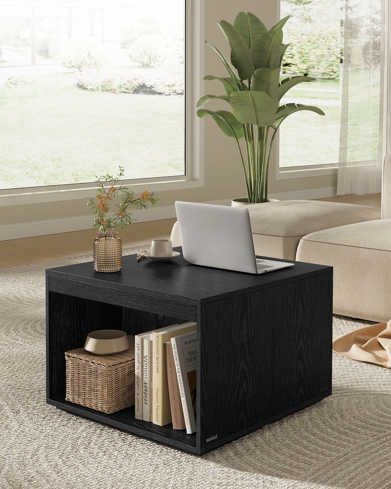 Salontafelset 3-delig – Moderne Bijzettafels – Flexibel te Combineren – Met Extra Opbergruimte – Houtlook
