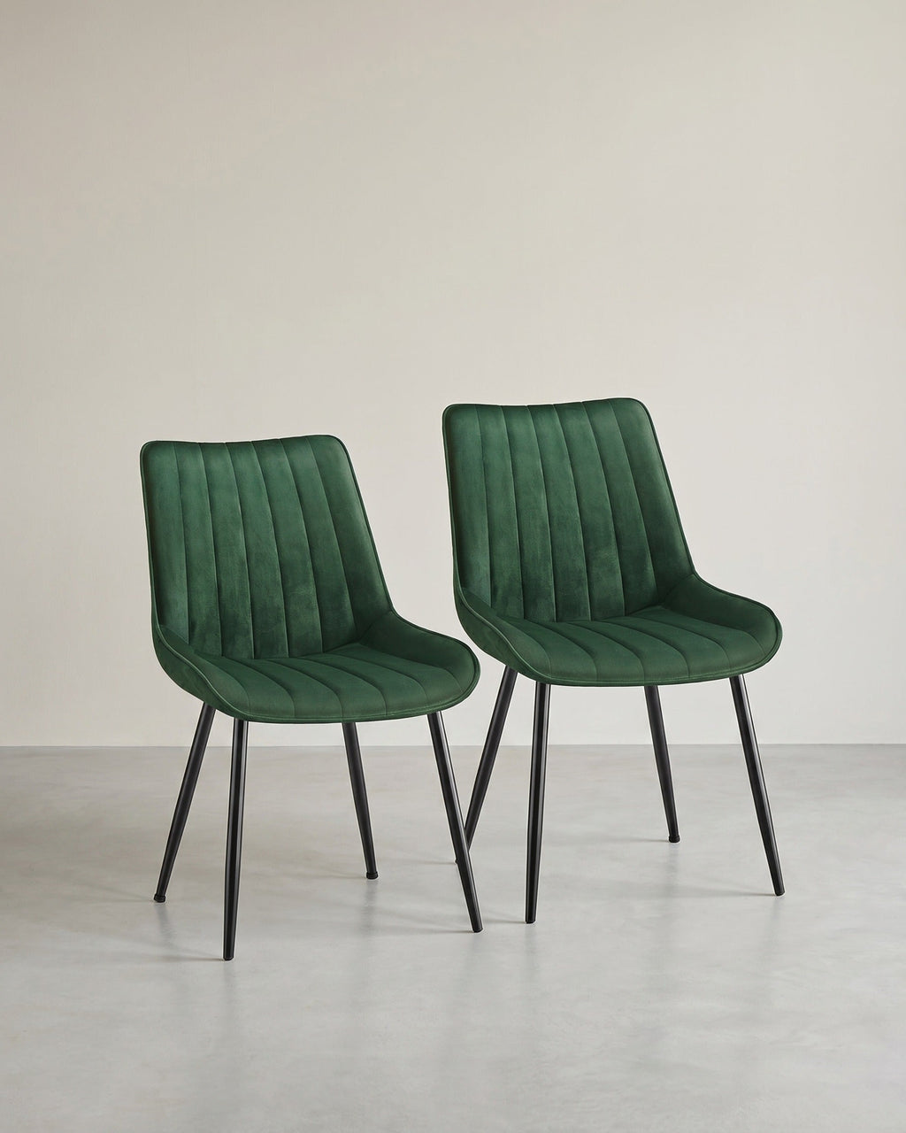 Eetkamerstoel Set Van 2 – Ergonomisch Ontwerp – Comfortabele Bekleding – Stalen Poten