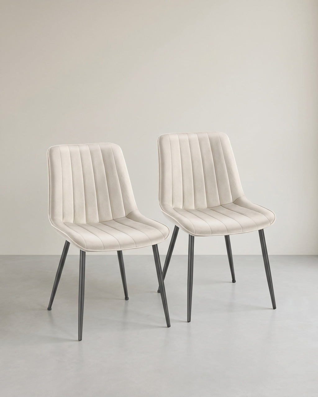 Eetkamerstoel Set Van 2 – Ergonomisch Ontwerp – Comfortabele Bekleding – Stalen Poten