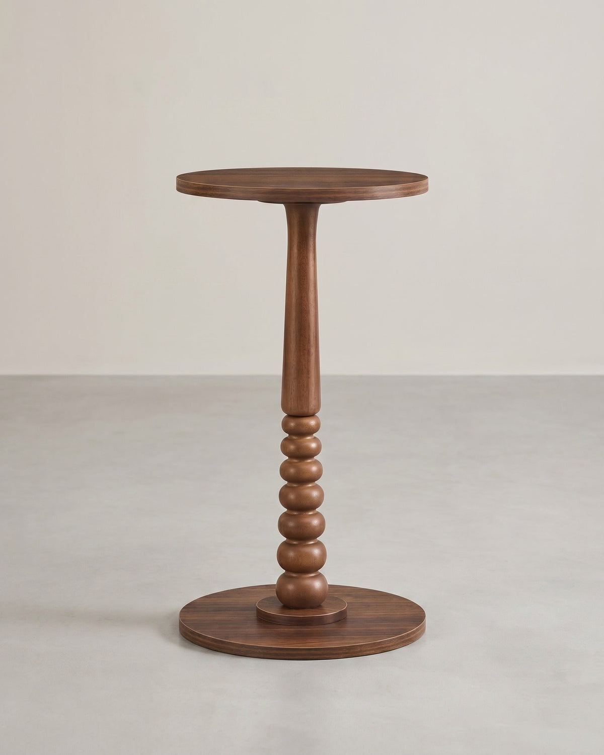 Bijzettafel Rond – Compact Design – Massief Houten Onderstel – Voor Woonkamer Of Slaapkamer