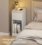 Nachtkastje met LED-Verlichting, USB-A & USB-C – Compact en Functioneel