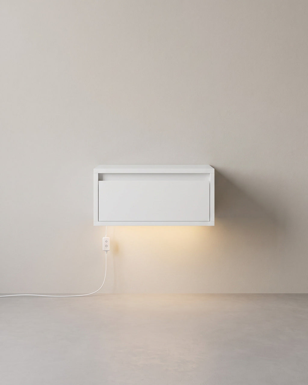 Zwevend Nachtkastje met LED-verlichting - Minimalistisch en Praktisch