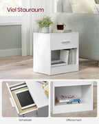 Bedkasten – Nachtkastje – Set van 2 – Bijzettafel – Met Lade – Open Vak