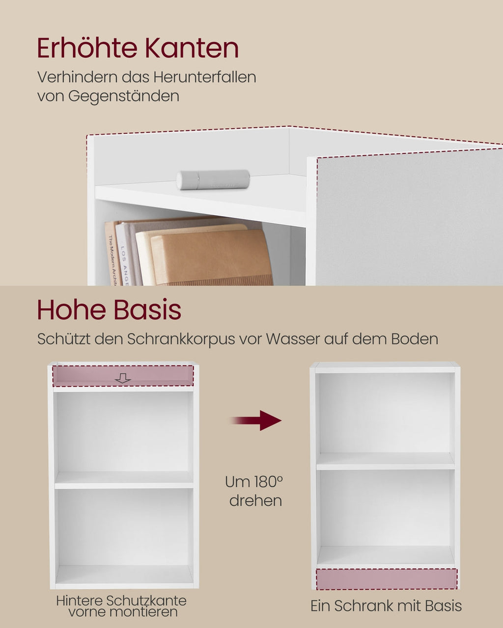 Nachtkastje 2-delige Set - Met Open Vakken En Verstelbare Plank - Voor Slaapkamer