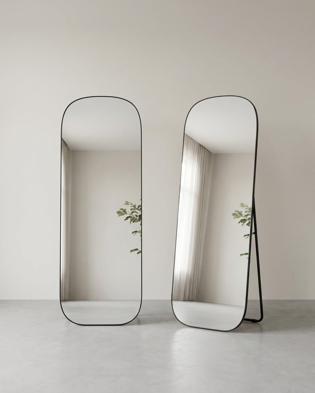 Staande Spiegel 160 x 50 cm – Gehard Glas met Aluminium Frame – Breukvast & Elegant