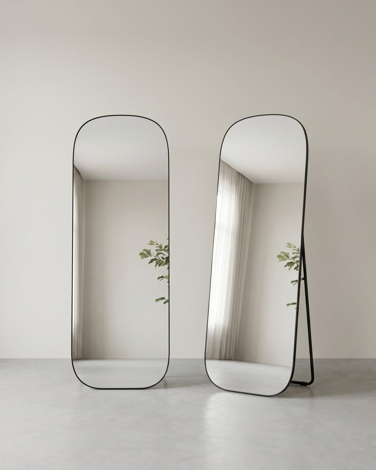 Staande Spiegel 160 x 50 cm – Gehard Glas met Aluminium Frame – Breukvast & Elegant