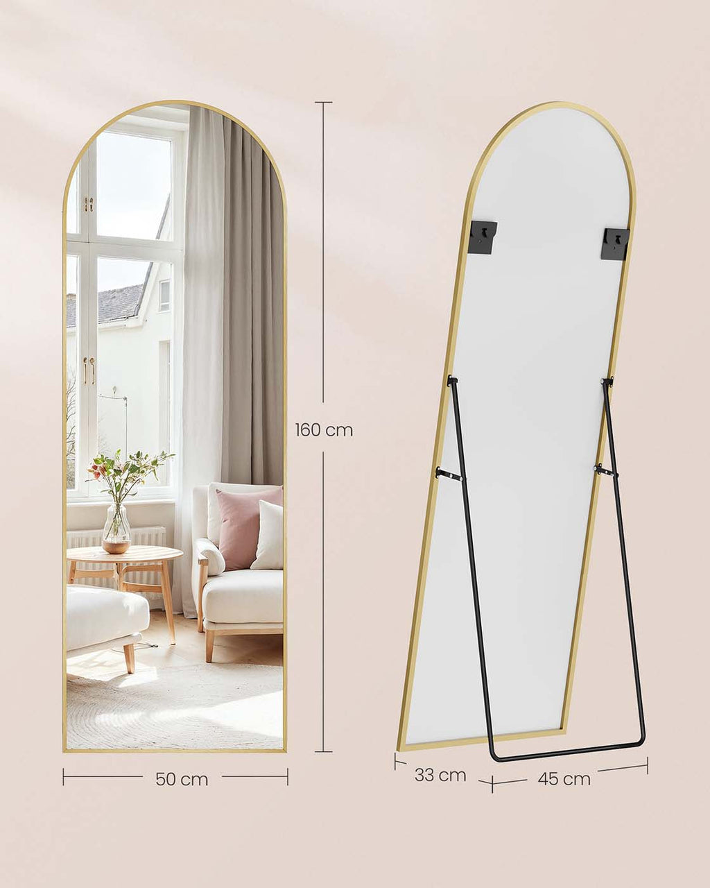 Staande Spiegel – Modern – Gehard Glas – Aluminiumlegering