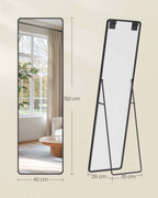 Staande Spiegel – Rechthoekig – Gehard Glas – Aluminiumlegering