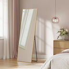 Passpiegel Staand 160 x 50 cm - Breukvast Met Aluminium Frame - Voor Slaapkamer
