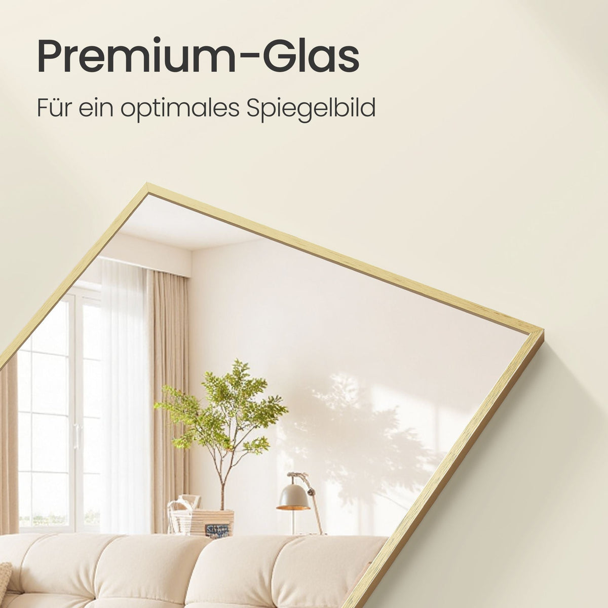 Passpiegel Staand 160 x 50 cm - Breukvast Met Aluminium Frame - Voor Slaapkamer