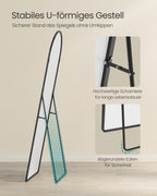 Passpiegel - 160 x 50 cm - Gewelfde Rand Van Hardglas - Vloermodel