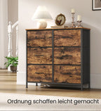 Commode met 6 Laden – Industrieel Design – Stalen Frame – Veel Opbergruimte – 73 cm Hoog